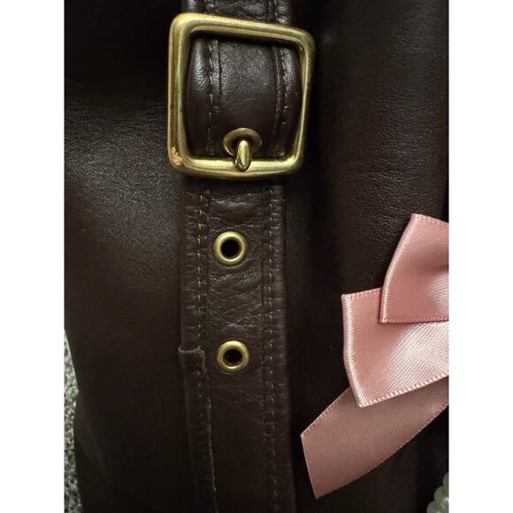 Vintage Coach Drawstring Bucket Bag 80165 – Chocolate Brown 1990s Shoulder Tote - Picture 10 of 11